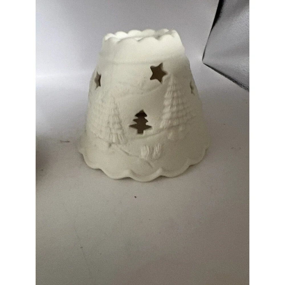 Vintage Dickson’s Ceramic Festive Starry Fairy Lamp Votive Candle Holder Xmas